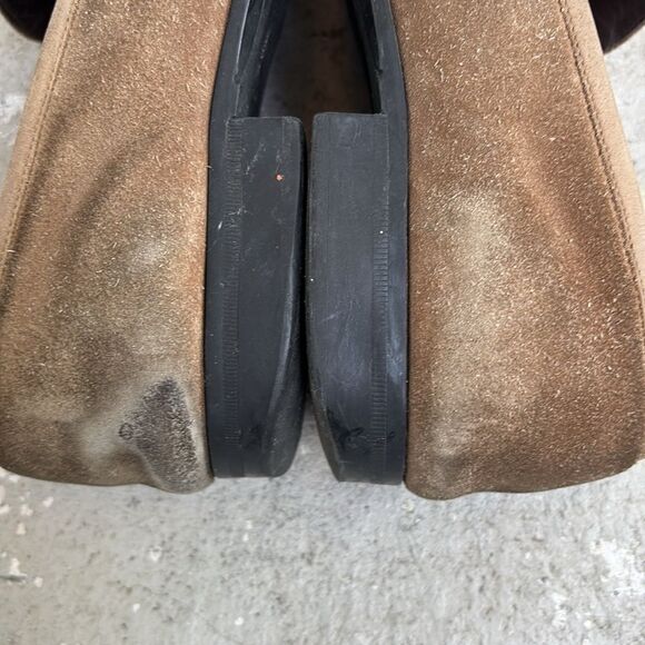 Ferragamo khaki tan suede loafers main image 5